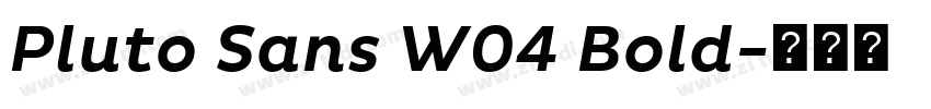 Pluto Sans W04 Bold字体转换